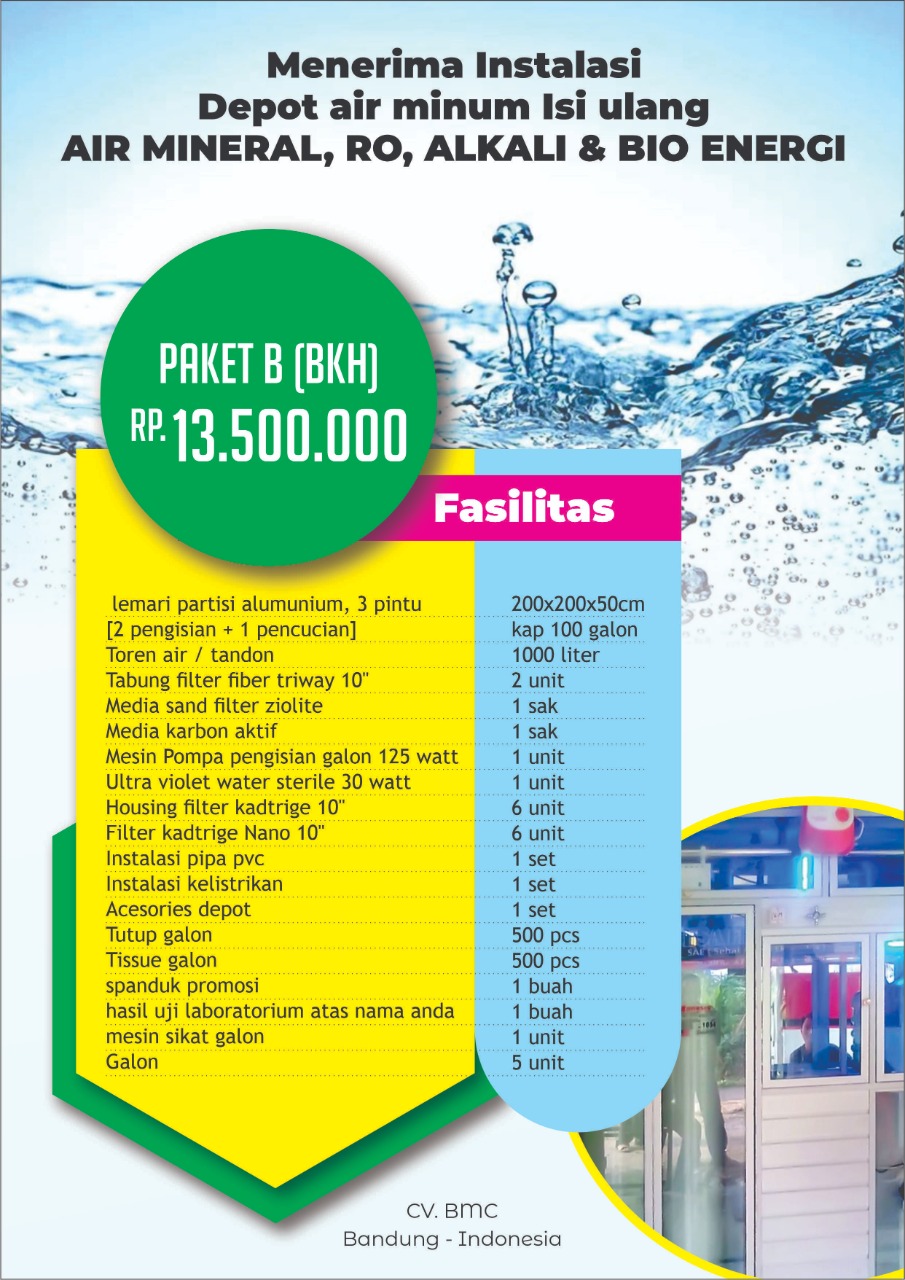 Paket B Depot Air Minum CV BMC Hydropure Jasa Landingpage