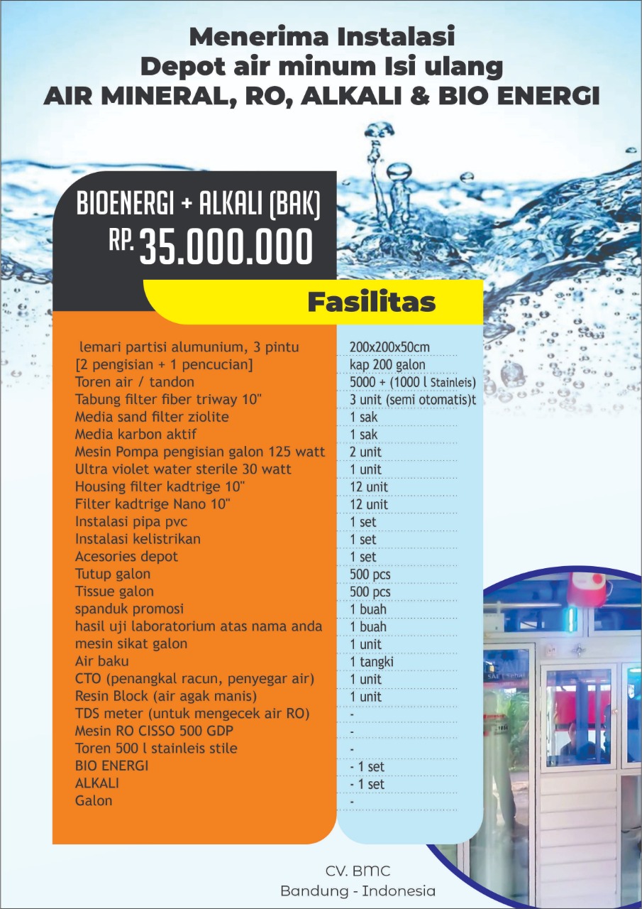 Paket Bioenergi Pus Akali Depot Air Minum CV BMC Hydropure Jasa Landingpage