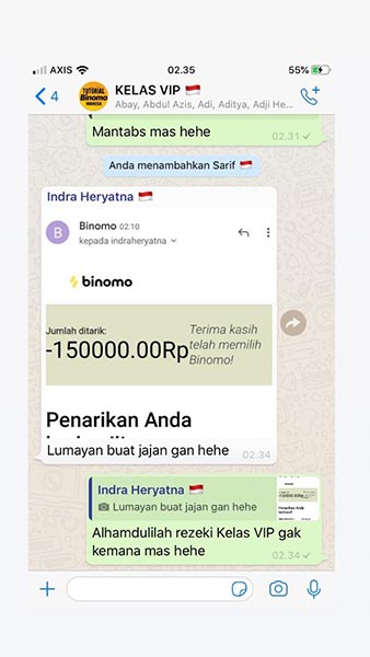 Testimoni Kelas Trading VIP Jasa Landing page 1