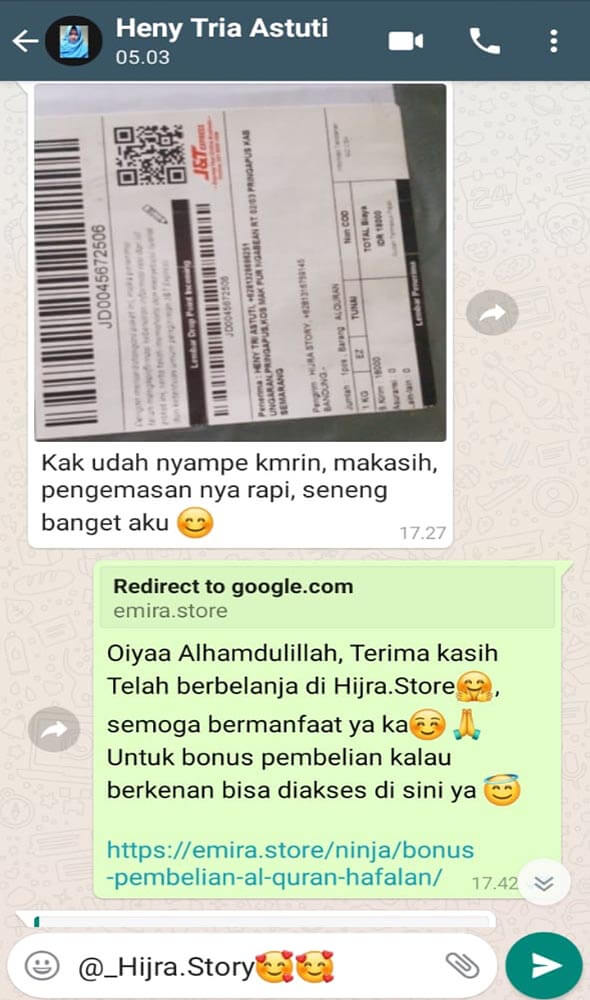 Testimoni Pelanggan Emira Jasa Landingpage 5