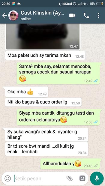 Testimoni KlinSkin Bodycare Jasa Landing Page 9