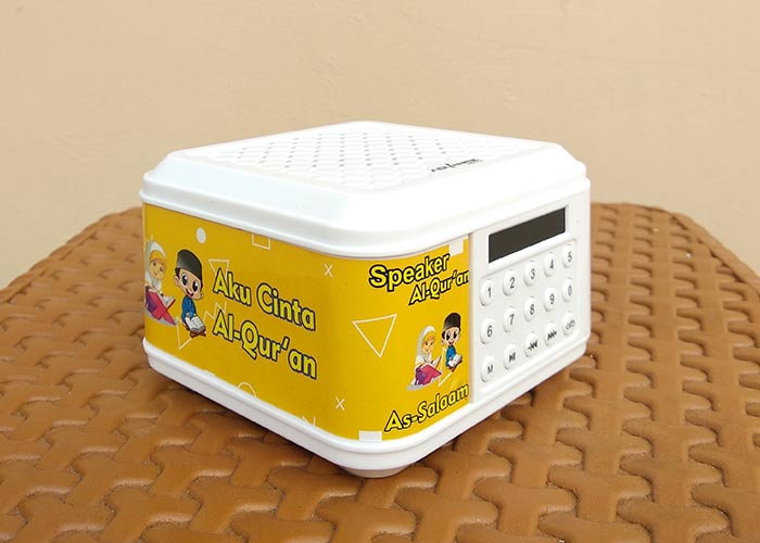 Warna kuning speaker tahfidz anak as salaam jasa landingpage